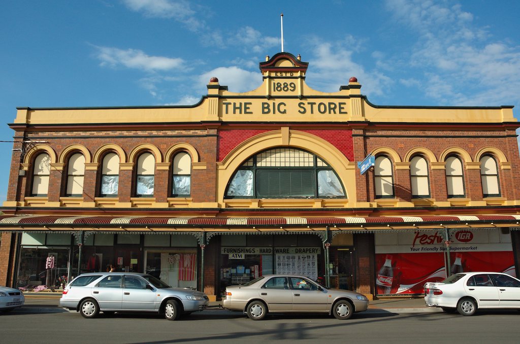 A large old storefront
